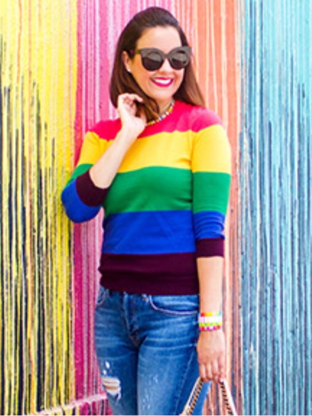 Bright Rainbow Stripe Knit Sweater‎ - ModCloth